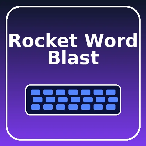 Rocket Word Blast typing game icon